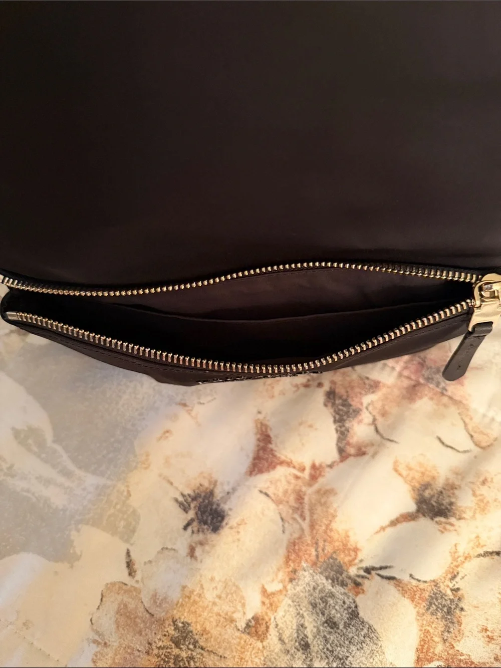 kate spade Black Nylon Mini Backpack with Gold Hardware